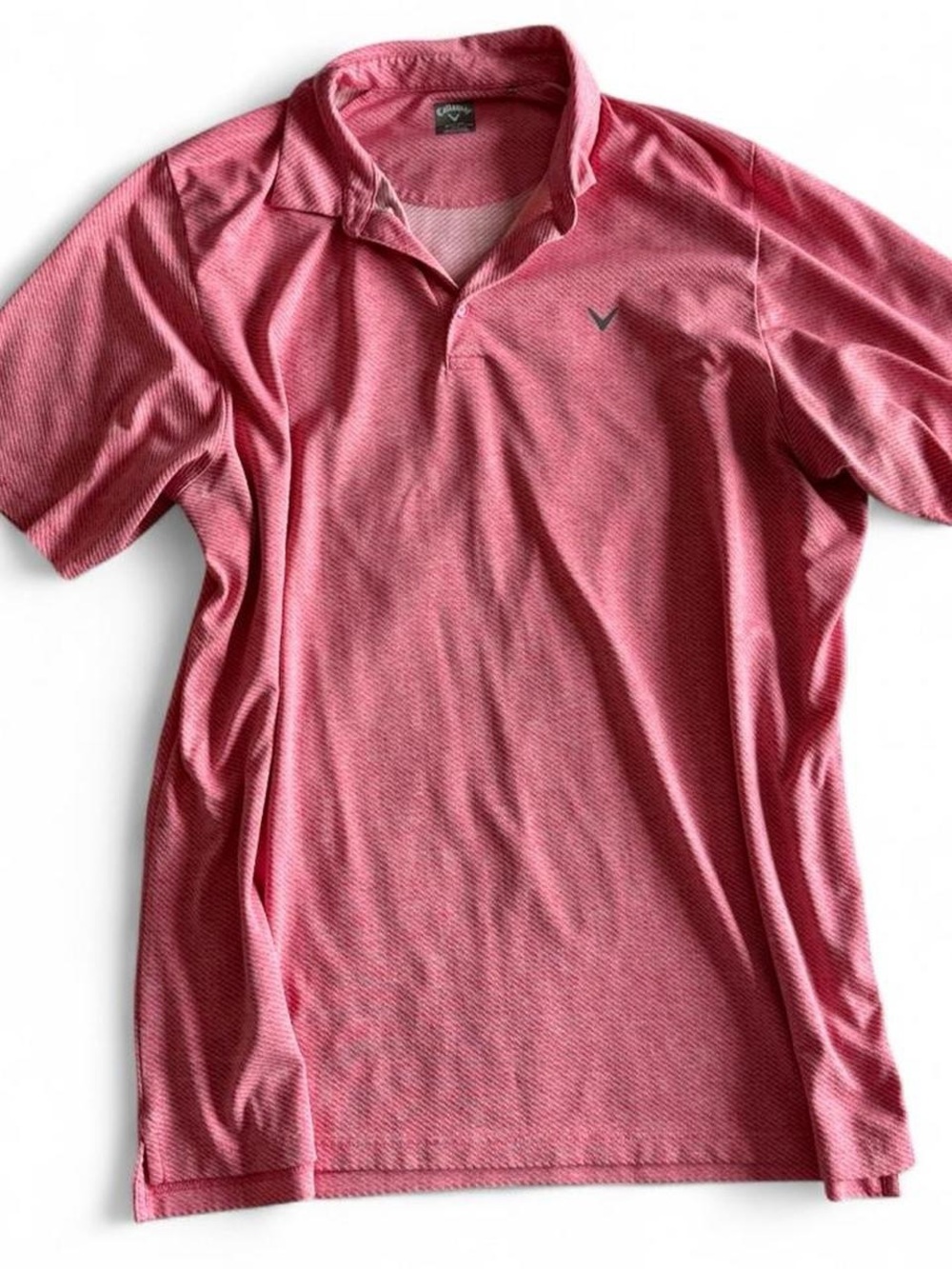 Callaway pink heathered dry fit golf polo shirt - casual preppy golf shirt